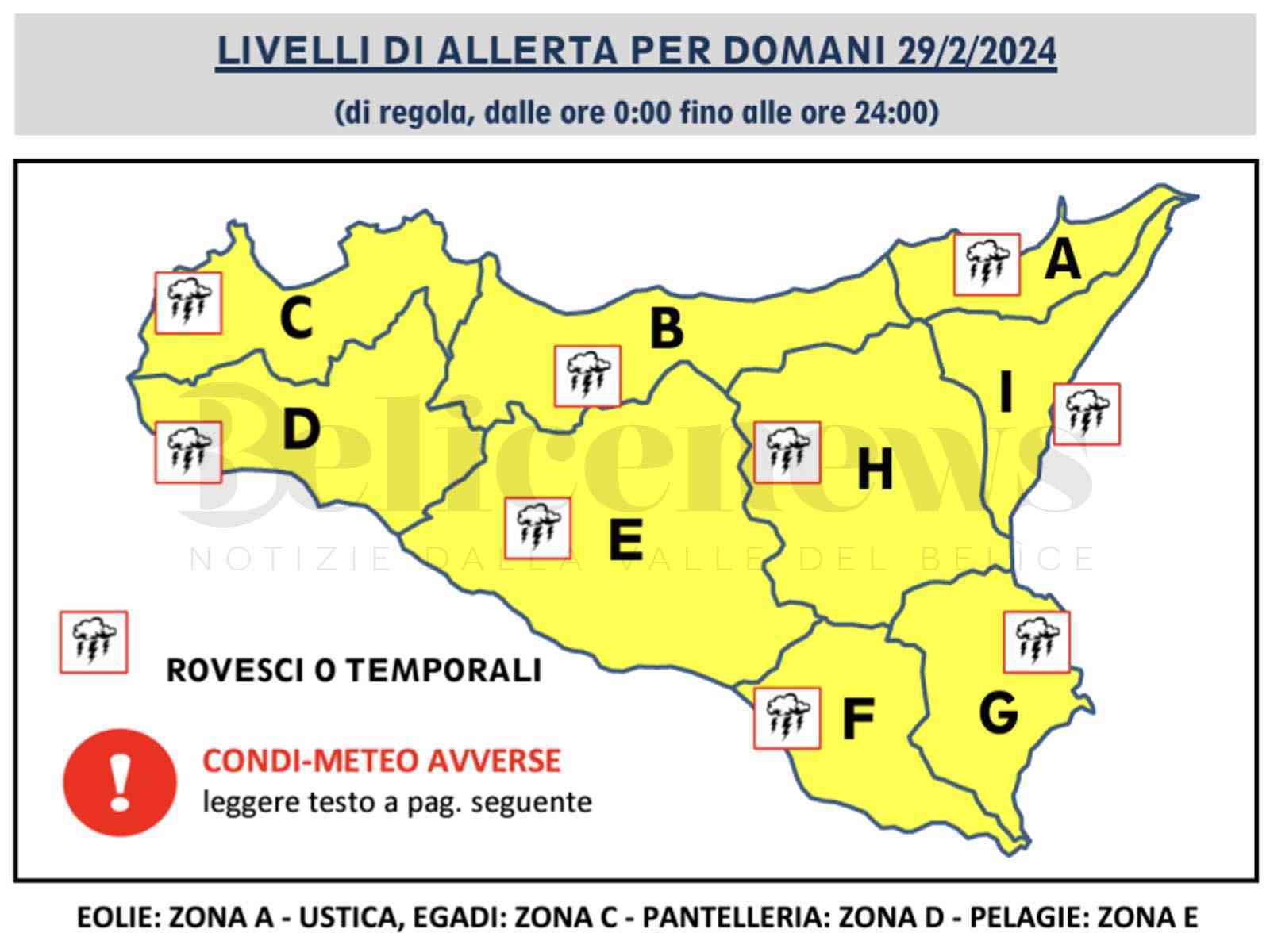 Immagine articolo: Ancora maltempo su tutta la Sicilia: allerta gialla anche per domani