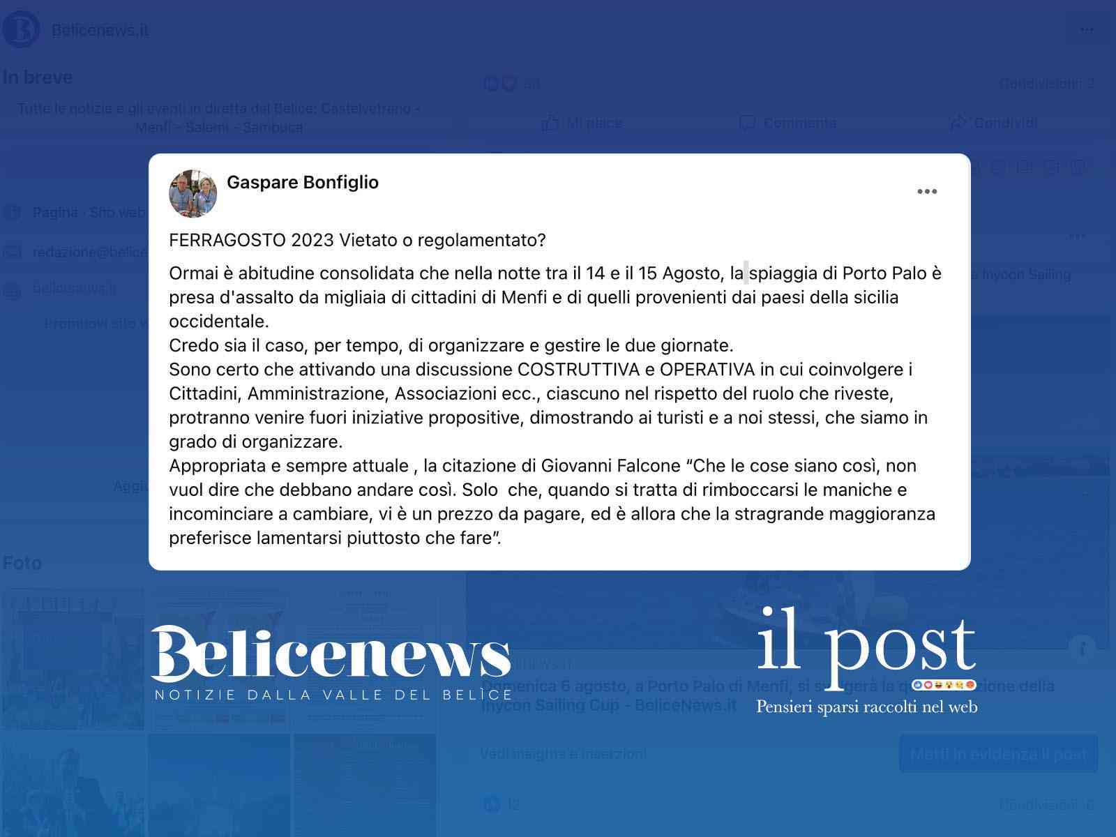 Immagine articolo: Il Post: “Ferragosto 2023. Vietato o regolamentato?“