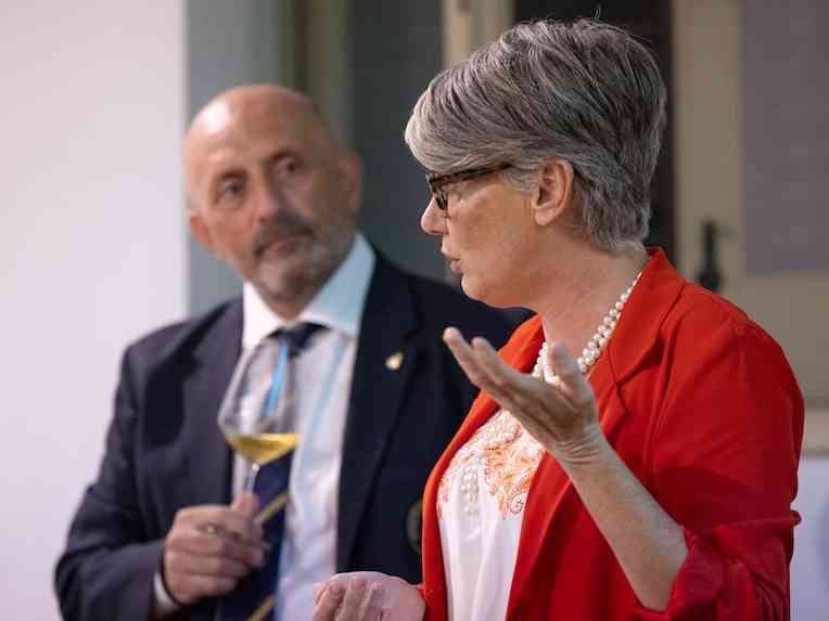 Marilena Barbera con il Presidente AIS Francesco Baldacchino