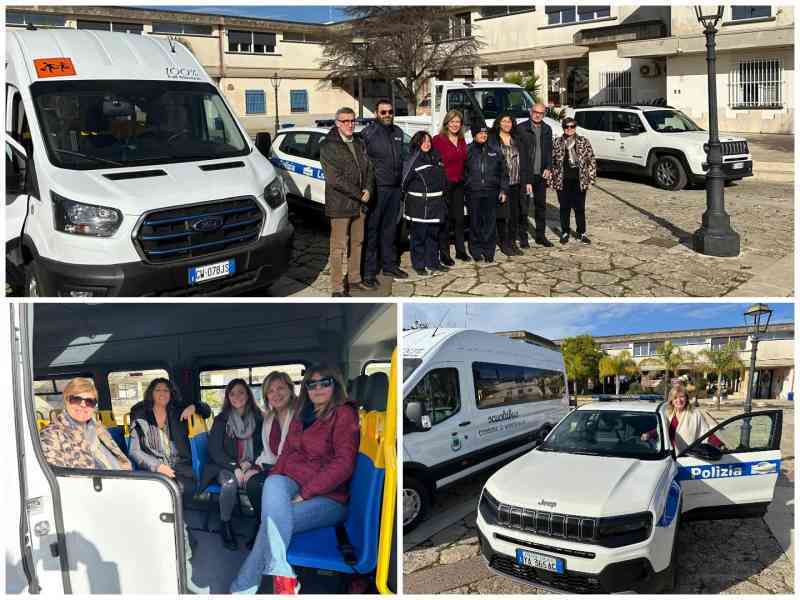 Immagine articolo: Montevago rinnova il parco auto comunale: già in servizio scuolabus elettrico e auto polizia municipale, acquistato anche un escavatore