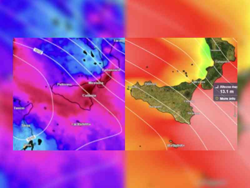 Immagine articolo: Maltempo in Sicilia, stato di preallerta per il 19 e 20 per venti di burrasca e forti piogge