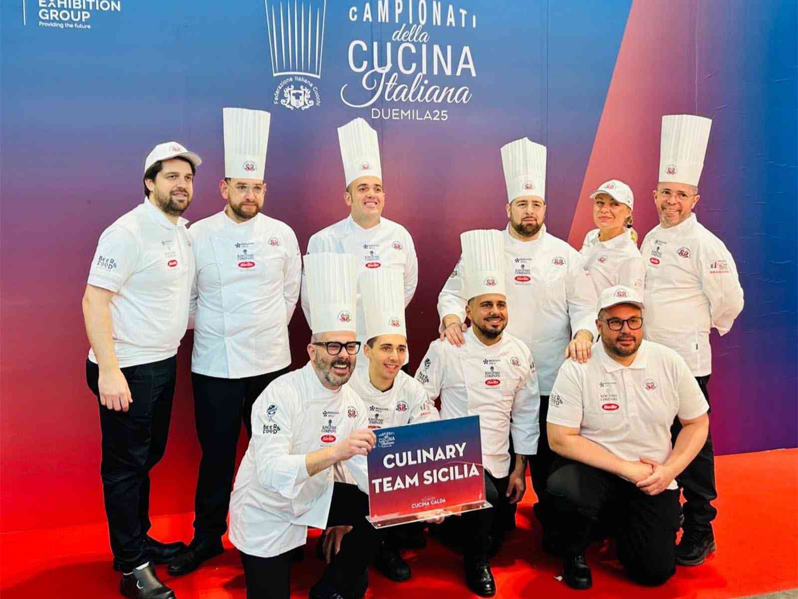 Immagine articolo: Medaglia d'oro per il Menfitano Liborio Bivona e il Culinary Team Sicilia ai Campionati della Cucina Italiana