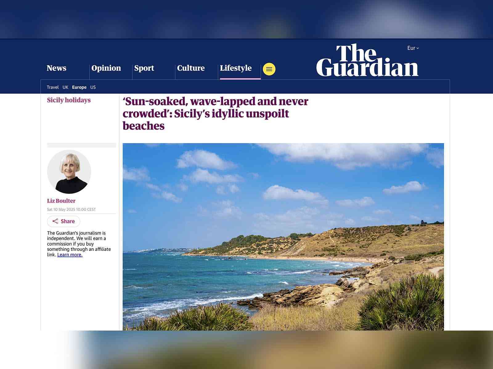 Immagine articolo: Menfi tra le meraviglie del Mediterraneo secondo il “The Guardian“